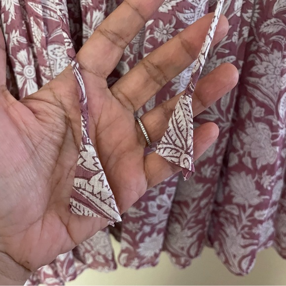 Daughters Of India Kyra Mini Dress Musk Cottagecore Boho Peasant Women's Sz M B9 - Picture 8 of 13